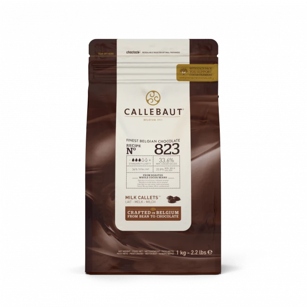 Chocolat au Lait 33,6% N°823 1kg Callebaut 1 Chocolat au Lait 33,6% N°823 1kg Callebaut