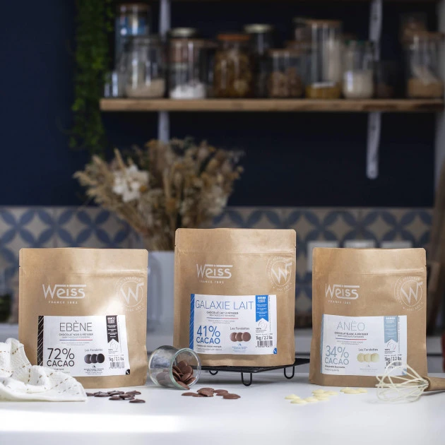 Chocolat au Lait 41% Galaxie 1 kg Weiss 2 Chocolat au Lait 41% Galaxie 1 kg Weiss â Image 2