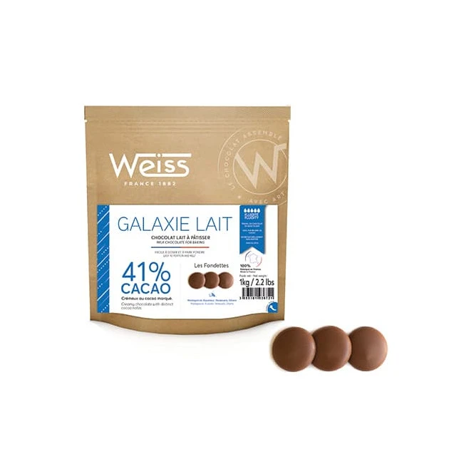 Chocolat au Lait 41% Galaxie 1 kg Weiss 1 Chocolat au Lait 41% Galaxie 1 kg Weiss