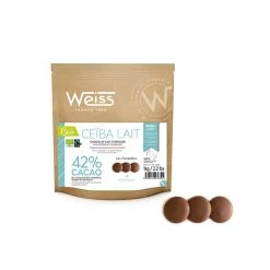 Chocolat au Lait Bio 42% CeĂŻba 1 kg Weiss