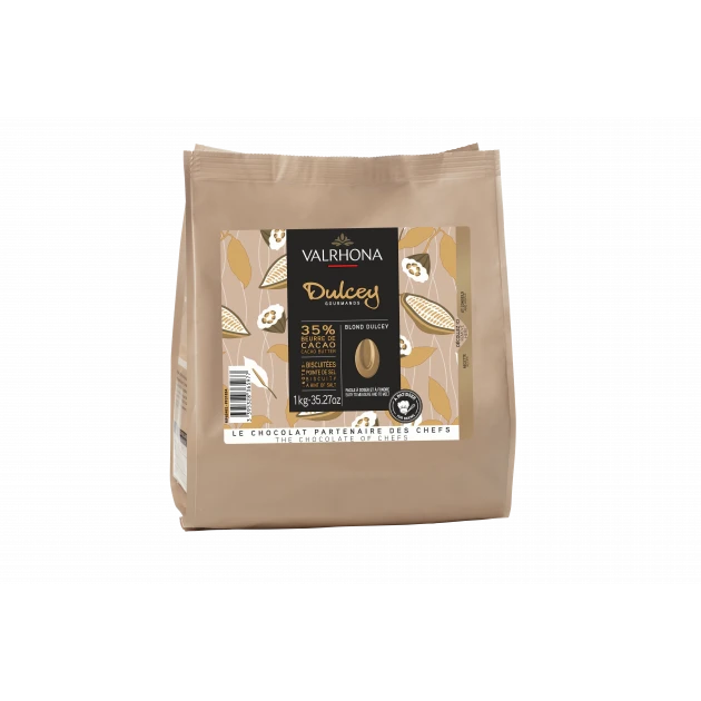 Chocolat de Couverture Blond Dulcey 35% 1kg Valrhona 1 Chocolat de Couverture Blond Dulcey 35% 1kg Valrhona