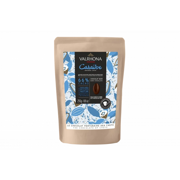 Chocolat de Couverture Noir Caraïbes 66% 250g Valrhona 1 Chocolat de Couverture Noir Caraïbes 66% 250g Valrhona