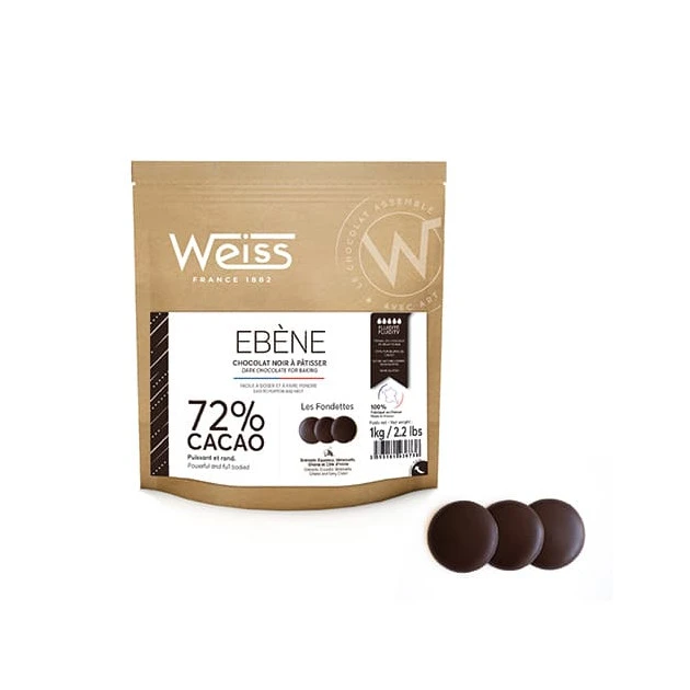 Chocolat Noir 72% Ebène 1 kg Weiss 1 Chocolat Noir 72% Ebène 1 kg Weiss
