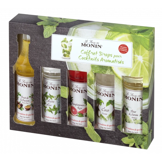 Coffret Dégustation Sirop pour Cocktail 5 cl Monin 1 Coffret Dégustation Sirop pour Cocktail 5 cl Monin
