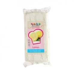 DLUO Dépassée Pâte à Sucre Blanche goût Citron 1kg Funcakes