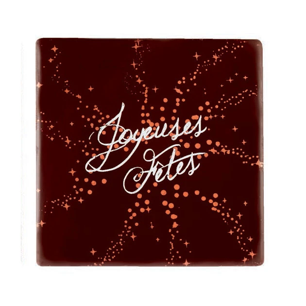 Embout de Bûche Carré Joyeuses Fêtes Décor en Chocolat 80x80 mm (x42) Florensuc 3 Embout de Bûche Carré Joyeuses Fêtes Décor en Chocolat 80x80 mm (x42) Florensuc – Image 3