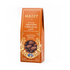 Etui Pincé Friandises Amandes Chocolat Lait 200 g Mazet
