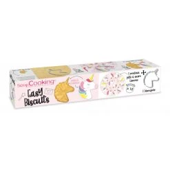 FIN DE SERIE Kit Easy Biscuits Licorne (Pâte à Sucre 150 g + Découpoir) Scrapcooking
