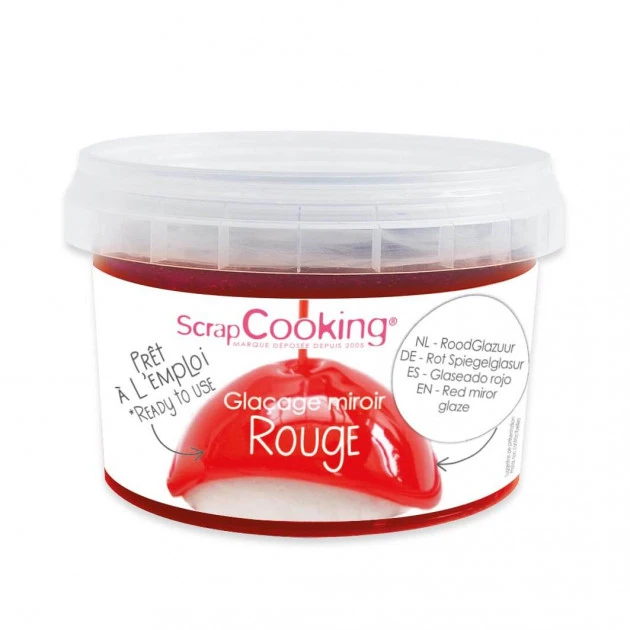 Glaçage Miroir Rouge 300 g Scrapcooking 1 Glaçage Miroir Rouge 300 g Scrapcooking