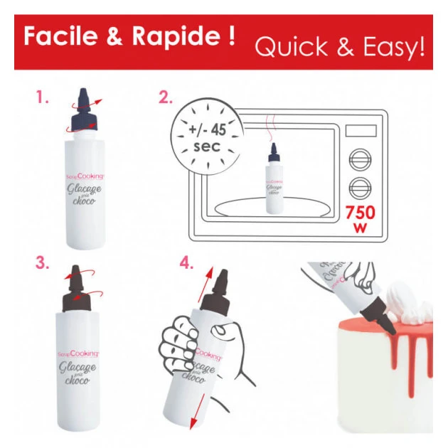 Glaçage Orange Goût Chocolat 130 g Scrapcooking 2 Glaçage Orange Goût Chocolat 130 g Scrapcooking – Image 2