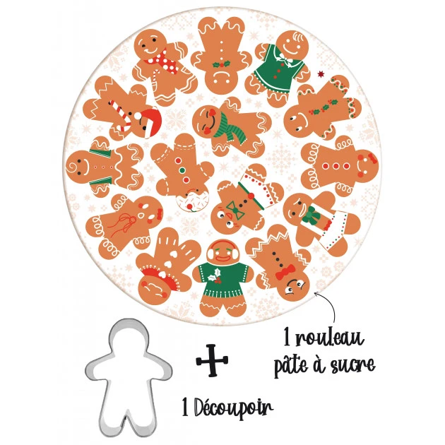 Kit Easy Biscuits Bonhomme Pain d'Épice (Pâte à Sucre 150 g + Découpoir) Scrapcooking 2 Kit Easy Biscuits Bonhomme Pain d'Épice (Pâte à Sucre 150 g + Découpoir) Scrapcooking – Image 2