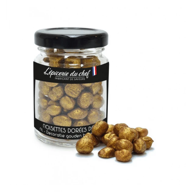Noisettes Dorées Décoratives 50 g L'Epicerie du chef 1 Noisettes Dorées Décoratives 50 g L'Epicerie du chef