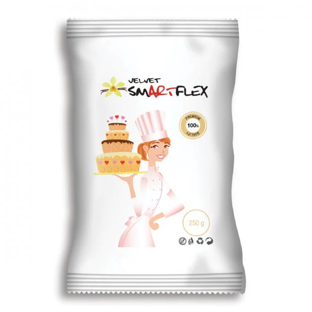 Pâte à Sucre Blanc Vanille Velvet 250g Smartflex 1 Pâte à Sucre Blanc Vanille Velvet 250g Smartflex