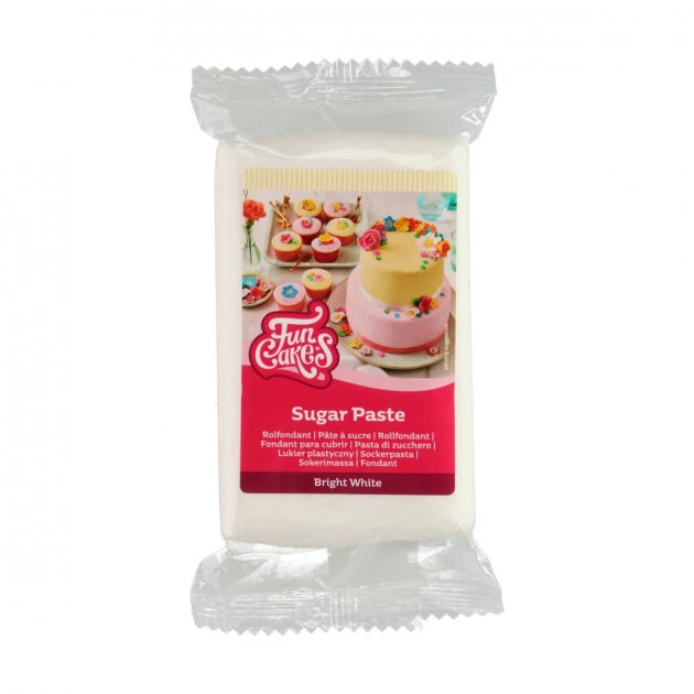 Pâte à sucre Blanche 250g Funcakes 1 Pâte à sucre Blanche 250g Funcakes