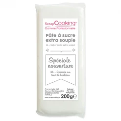 Pâte à Sucre Blanche Spéciale Couverture 200g Scrapcooking