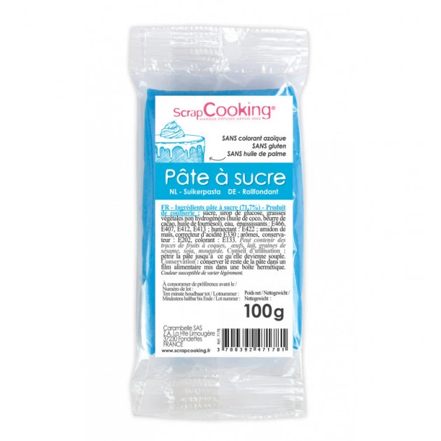 Pâte à Sucre Bleu Foncé 100 g Scrapcooking 1 Pâte à Sucre Bleu Foncé 100 g Scrapcooking