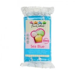 Pâte à Sucre Bleu Mer 250g Funcakes