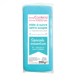 Pâte à Sucre Bleu Spéciale Couverture 200g Scrapcooking
