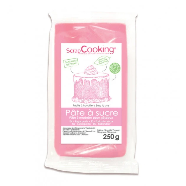 Pâte à Sucre Rose Pastel 250 g ScrapCooking 1 Pâte à Sucre Rose Pastel 250 g ScrapCooking