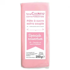 Pâte à Sucre Rose Spéciale Couverture 200g Scrapcooking