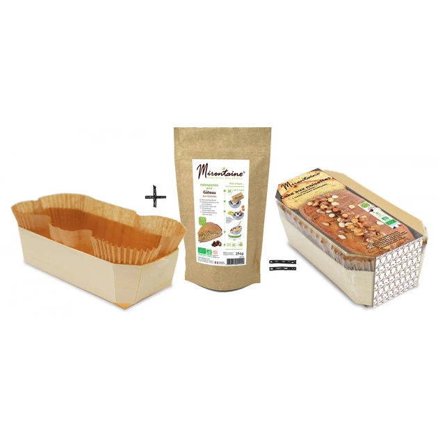 Préparation Bio Cake à la Noisette + Moule en Bois Mirontaine 4 Préparation Bio Cake à la Noisette + Moule en Bois Mirontaine – Image 4