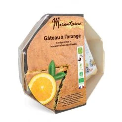 Préparation Bio Gâteau à l'Orange + Moule en Bois Mirontaine
